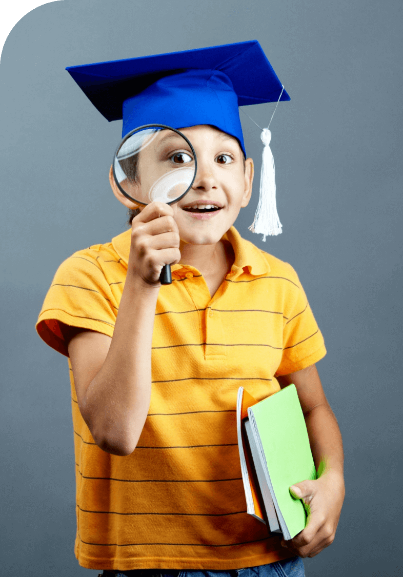 student with books